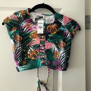 Cute tropical bikini top